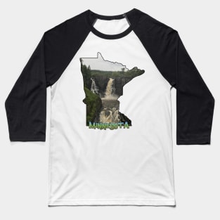 Minnesota Outline (Grand Portage State Park) Baseball T-Shirt